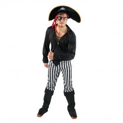 Bodysocks Black Pirate Costume