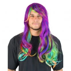 Bodysocks Rainbow Wig Men's Halloween Costumes