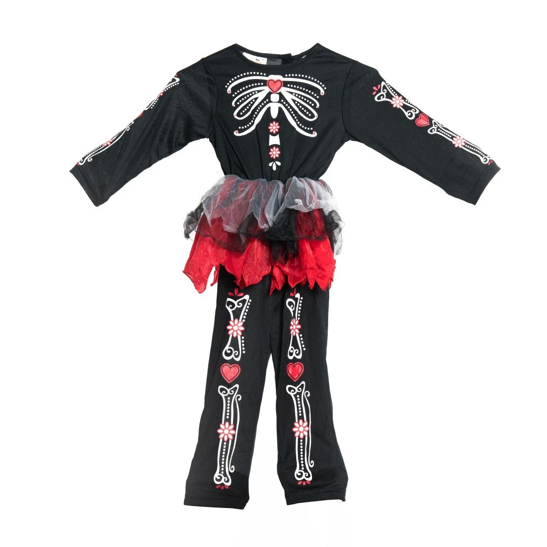 Bodysocks Kids Day Of The Dead Costume Girls Halloween Costumes 1 Bodysocks Kids Day Of The Dead Costume Girls Halloween Costumes