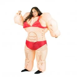 Bodysocks Men's Halloween Costumes Inflatable Lady Muscle Suit Costume