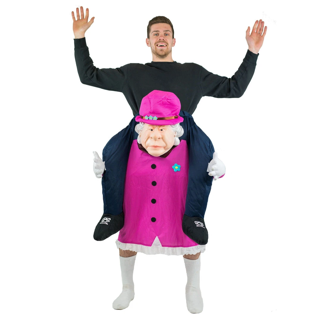 Bodysocks Piggyback Queen Elizabeth Costume Men's Halloween Costumes 1 Bodysocks Piggyback Queen Elizabeth Costume Men's Halloween Costumes