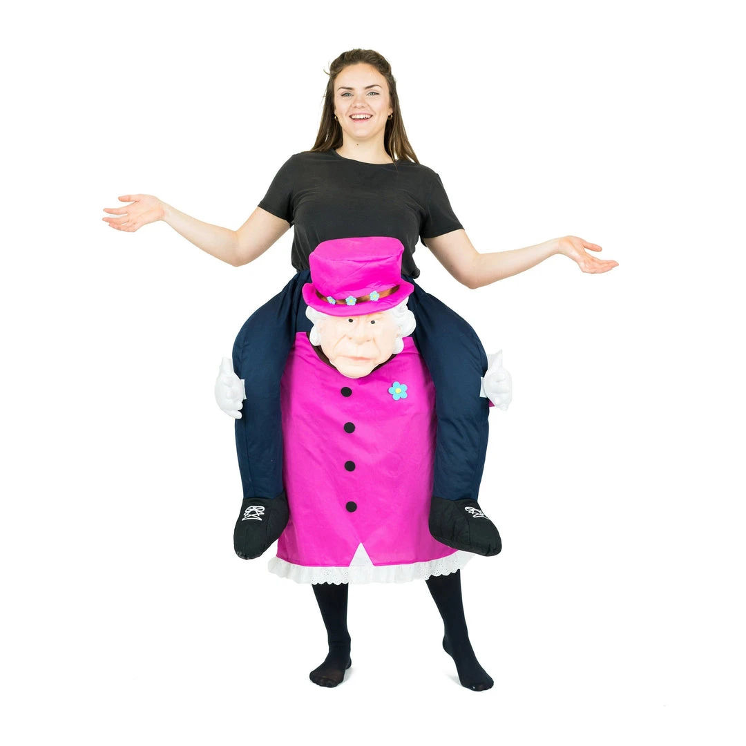 Bodysocks Piggyback Queen Elizabeth Costume Men's Halloween Costumes 4 Bodysocks Piggyback Queen Elizabeth Costume Men's Halloween Costumes